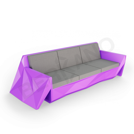 Диван Quaro с подушками Deep Violet, Graphite