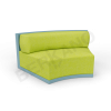 Диван полукруглый Fame с подушкой Blue Pine, Green