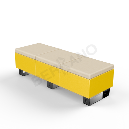 Скамейка Brick 180 Yellow, Bone Brown