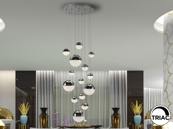 Подвесной светильник Sphere 14L LED Ø60 X500H DIM хром от интернет-магазина IDODOM.RU