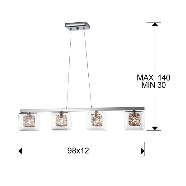 Подвесной светильник Lios 4L от интернет-магазина IDODOM.RU