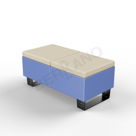 Скамейка Brick 120 Wave Blue, Bone Brown