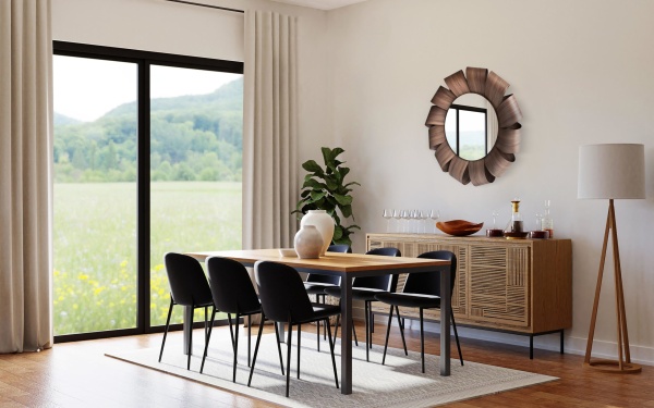 Зеркало Brisa XL в раме из орехового дерева от интернет-магазина IDODOM.RU