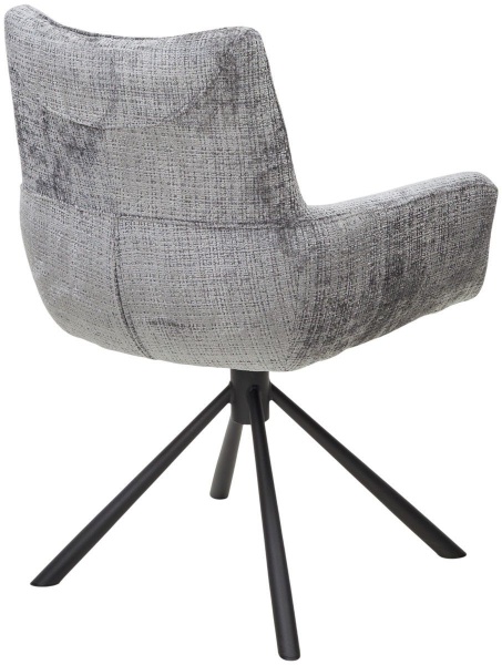 Стул Edwin шенилл серый, поворотно-возвратный механизм 360 градусов от интернет-магазина IDODOM.RU