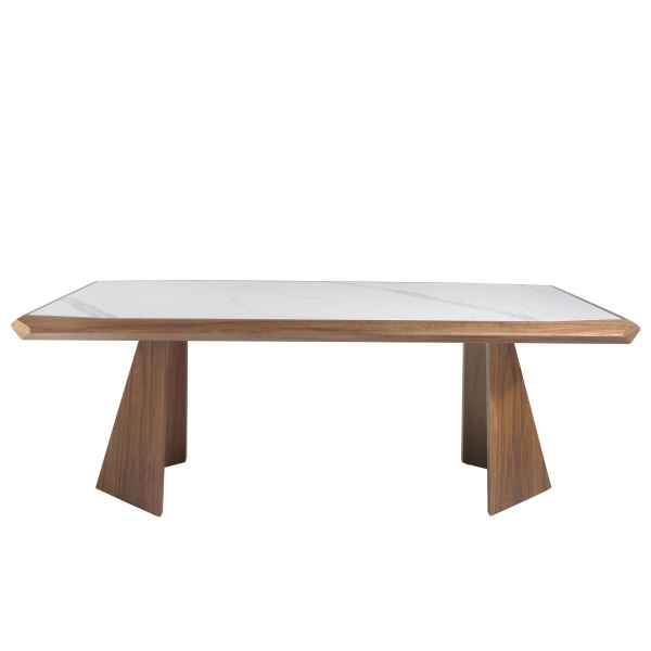 Обеденный стол 1106/MI2207T из керамики и орехового дерева от интернет-магазина IDODOM.RU