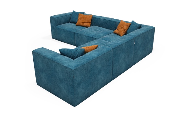 Диван Фри ДФ006 угловой 5 модулей - Эконом микровелюр