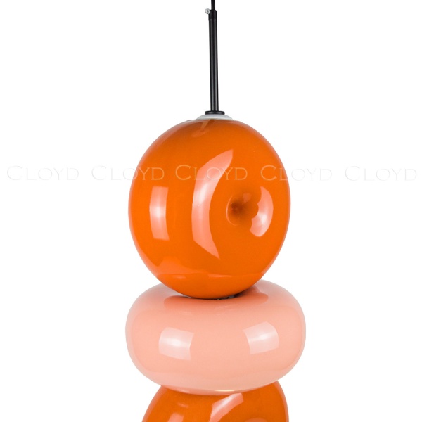 Подвесной светильник Cloyd MOGOTON P1 / Ø25 см - черный - оранж. и розов. керамика (арт.11898) от интернет-магазина IDODOM.RU