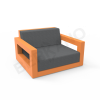 Кресло Quarter lounge с подушками Orange, Dark grey