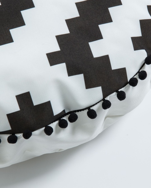 Пуф All Ø60 белый черный от интернет-магазина IDODOM.RU