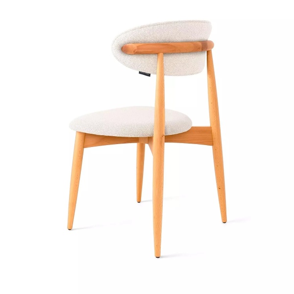 Стул Paolo, бук натуральный, ткань, белый от интернет-магазина IDODOM.RU