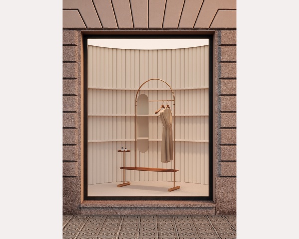 Вешалка Arco золотой металл / орех от интернет-магазина IDODOM.RU