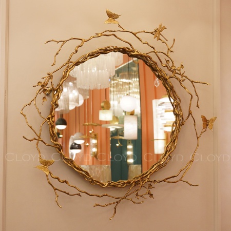 Зеркало Cloyd ZULU Mirror / Ø80 см - латунь (арт.50059) от интернет-магазина IDODOM.RU