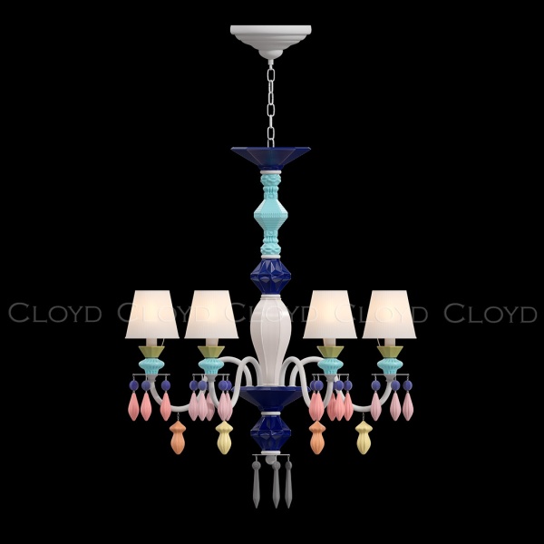 Люстра Cloyd LOTTIE C8 / Ø68 см- цветная керамика - белый (арт.11896) от интернет-магазина IDODOM.RU