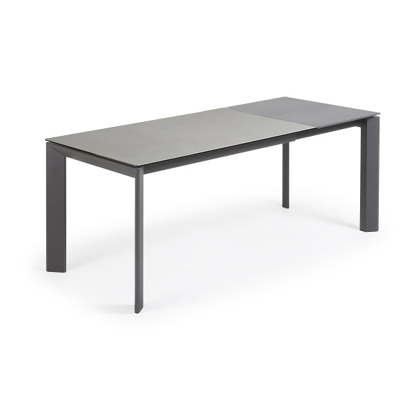 Стол Atta 140 (200) x90 антрацит, серый, керамика от интернет-магазина IDODOM.RU