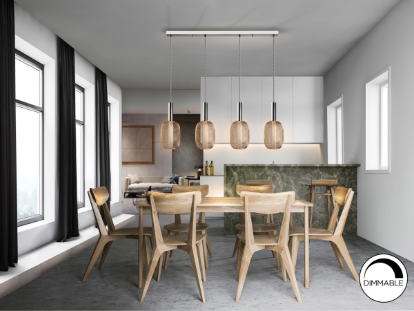 Подвесной светильник Micron 4L хром/золото от интернет-магазина IDODOM.RU