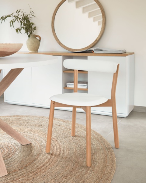 Сервант Abilen из шпона дуба и белый лак  180 x 75 cm от интернет-магазина IDODOM.RU