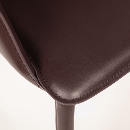 Стул  с подлокотниками GIO, кожа коричневый от интернет-магазина IDODOM.RU