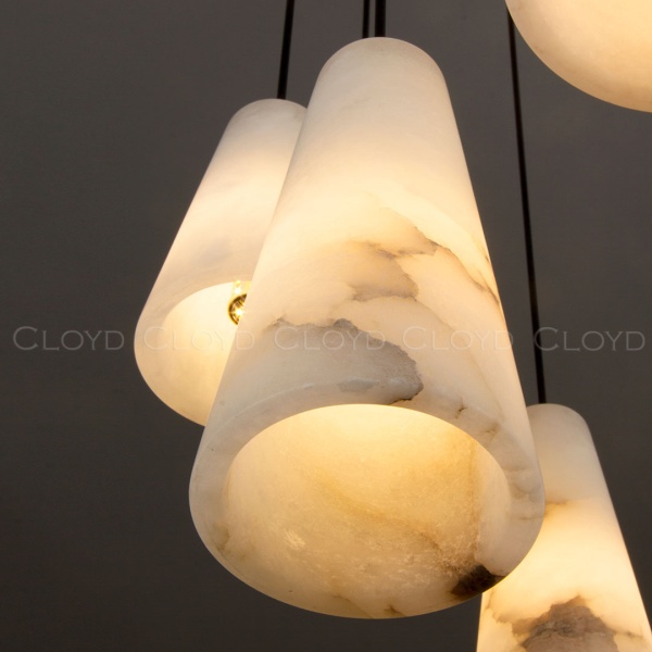 Подвесной светильник Cloyd ANNEX P1 / выс. 25 см - алебастр - латунь (арт.12352) от интернет-магазина IDODOM.RU