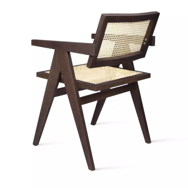 Стул с подлокотниками Franz, бук натуральный, лак темный орех от интернет-магазина IDODOM.RU