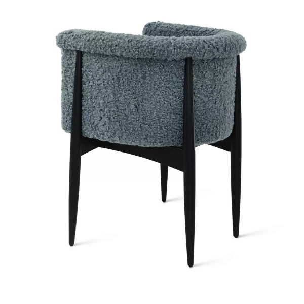 Полукресло Borgese, бук натуральный (эмаль черная), серый от интернет-магазина IDODOM.RU