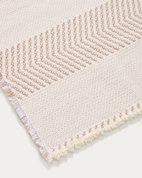 Коврик для ванной Bina из 100% хлопкового жаккарда цвета экрю 50 x 70 см от интернет-магазина IDODOM.RU