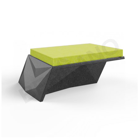 Угловой модуль Quaro с подушками Black Granite, Green