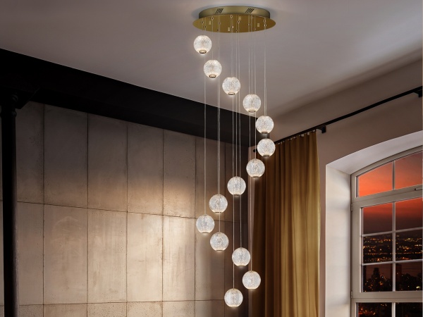 Люстра Austral LED 14L Ø50 золото от интернет-магазина IDODOM.RU