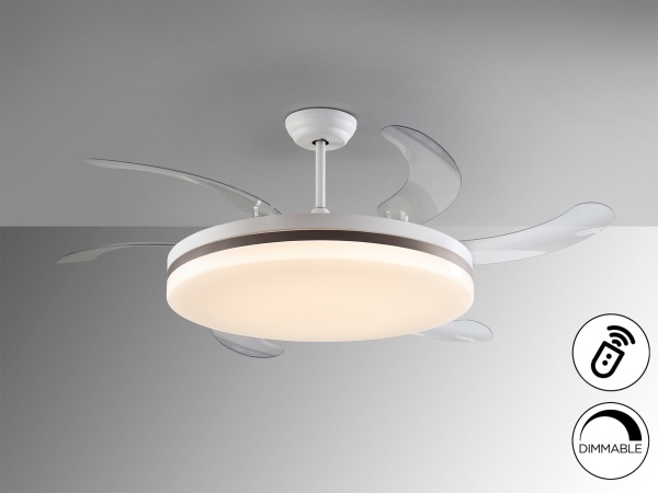 Vento Вентилятор потолочный со светодиодом белый/бронзовый  D80/150 DIM от интернет-магазина IDODOM.RU