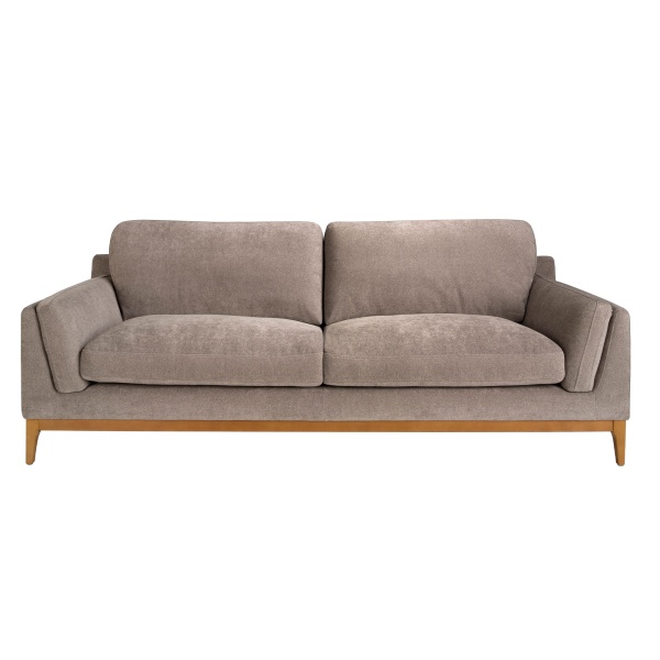 Диван 3-х местный 6184/KF2133-3P-G0401720 в коричневой ткани от интернет-магазина IDODOM.RU