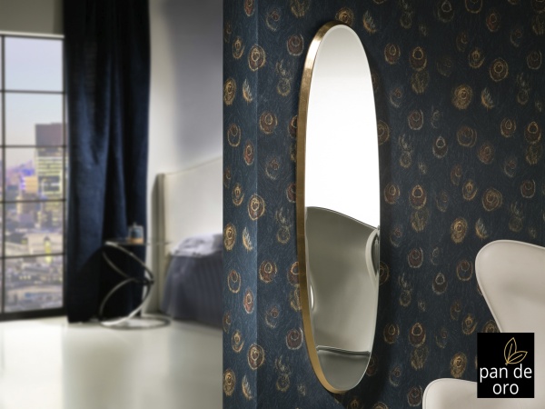 Зеркало Aries овальное 136x36 золото от интернет-магазина IDODOM.RU