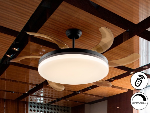 Vento Вентилятор потолочный со светодиодом черный D80/150 DIM от интернет-магазина IDODOM.RU