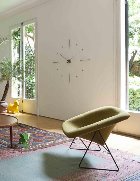 Настенные часы Mixto N хром-орех 125 cm от интернет-магазина IDODOM.RU