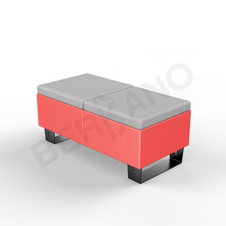 Скамейка Brick 120 Chili Red, Gray