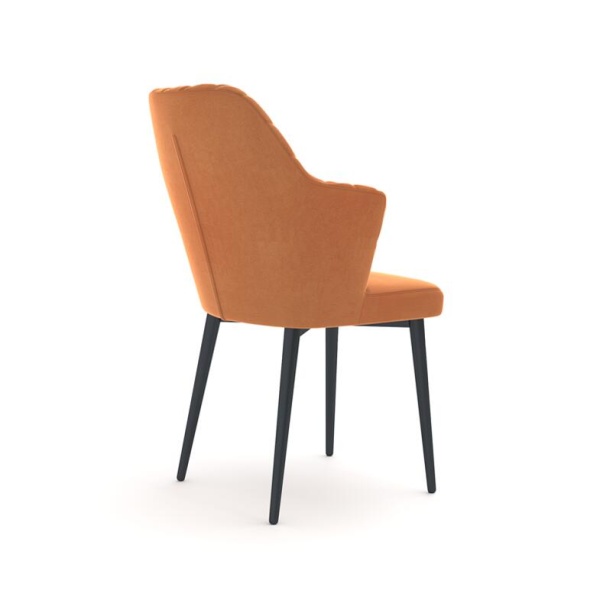 Стул с подлокотниками Hunt ромб, велюр Frost fox / чёрный конус от интернет-магазина IDODOM.RU