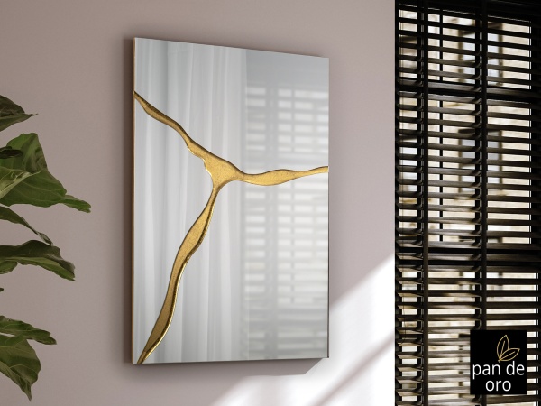 Прямоугольное зеркало Surcos золотое 80X120 от интернет-магазина IDODOM.RU