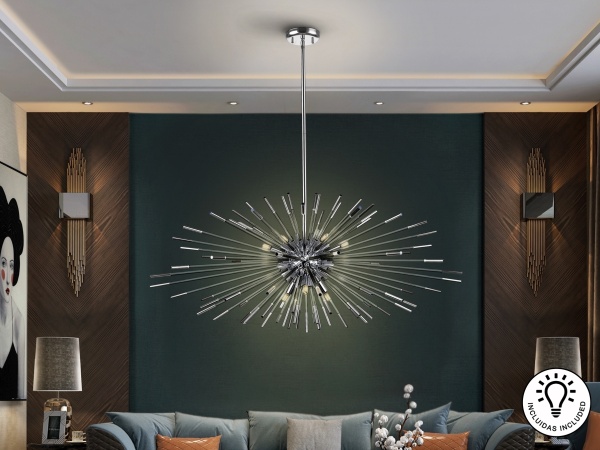 Подвесной светильник Evasion 9L хром от интернет-магазина IDODOM.RU