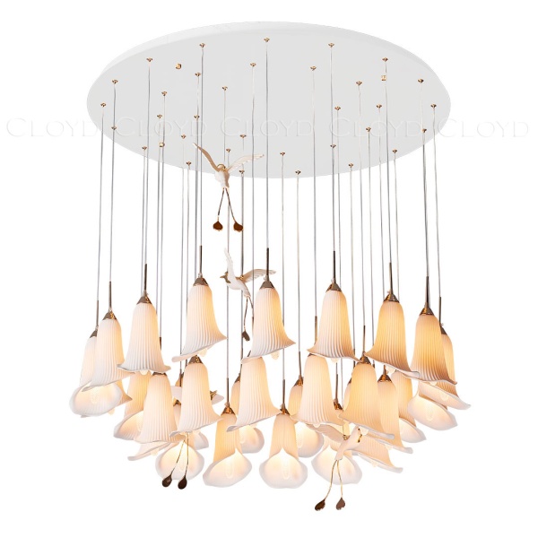 Люстра Cloyd OSANNA C29 / Ø100 см - керамика - белый (арт.11891) от интернет-магазина IDODOM.RU