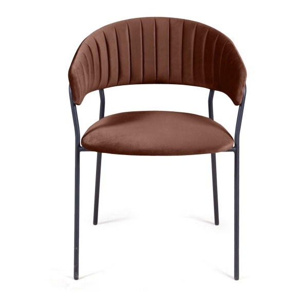 Стул Kelly с подлокотниками, бархат коричневый 12 от интернет-магазина IDODOM.RU