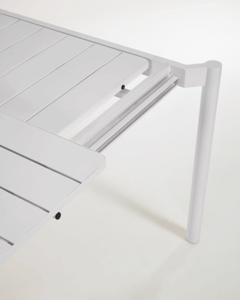 Раздвижной уличный стол Zaltana из алюминия светло-серого цвета, 140 (200) x 90 от интернет-магазина IDODOM.RU