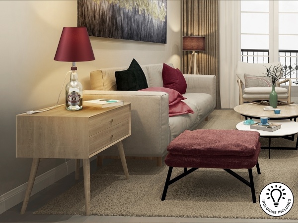 Настольная лампа Liquor Dessert Kit гранатовый абажур от интернет-магазина IDODOM.RU