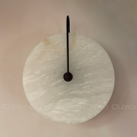 Бра Cloyd AXIOM-B W1 / Ø30 см - алебастр - черный (арт.20334) от интернет-магазина IDODOM.RU