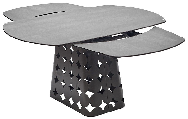 Стол обеденный Lorenzo (150+45+45) керамикая матовая серая, механизм ротор от интернет-магазина IDODOM.RU