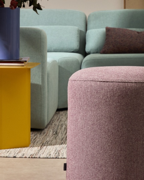 Пуф Kaeli фиолетовый со съемным чехлом Ø43 см от интернет-магазина IDODOM.RU