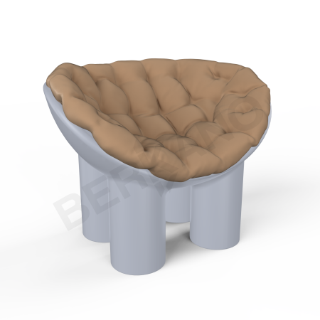 Кресло SLON Concrete Gray, Cappuccino