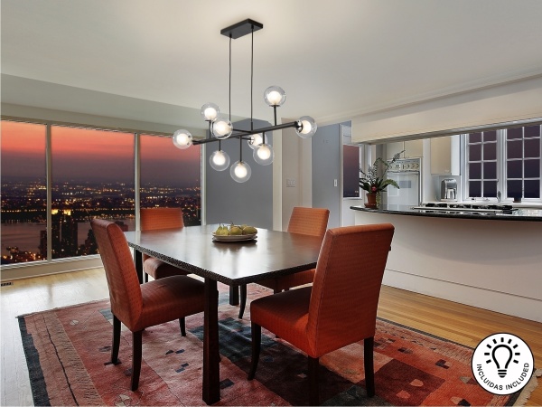 Подвесной светильник Altais 9L черный/хром от интернет-магазина IDODOM.RU