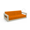 Диван Quarter lounge с подушками бежевого цвета, аксессуар оранжевого цвета