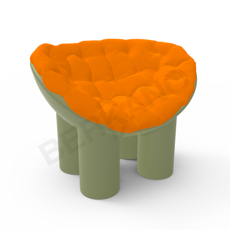 Кресло SLON Olive green, Orange