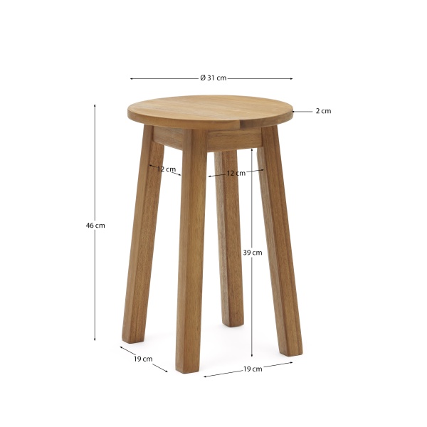 Amel Уличный табурет из массива дерева акации от интернет-магазина IDODOM.RU