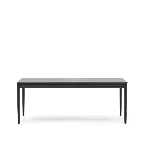 Раздвижной стол Lenon черный из шпона и массива дуба 200(280)x90 от интернет-магазина IDODOM.RU