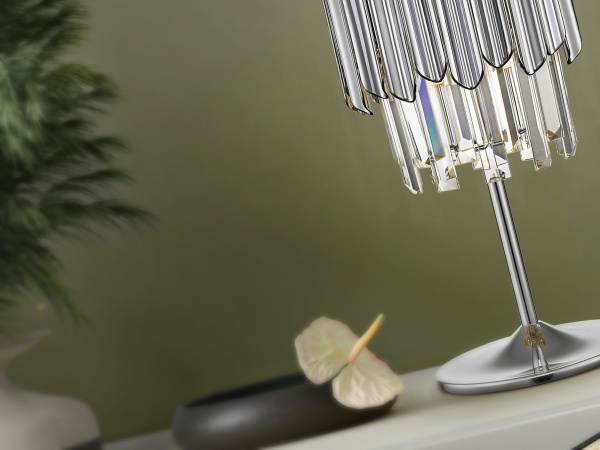 Настольная лампа Tiara 1L хром от интернет-магазина IDODOM.RU